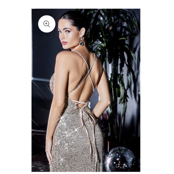 Lulus gown long formal dress prom rhinestones - Picture 12 of 14